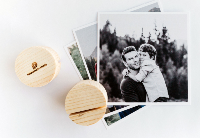 wood shape photo holders
