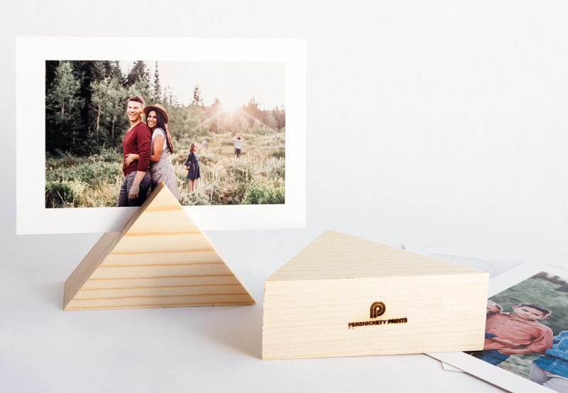 wood shape photo holders