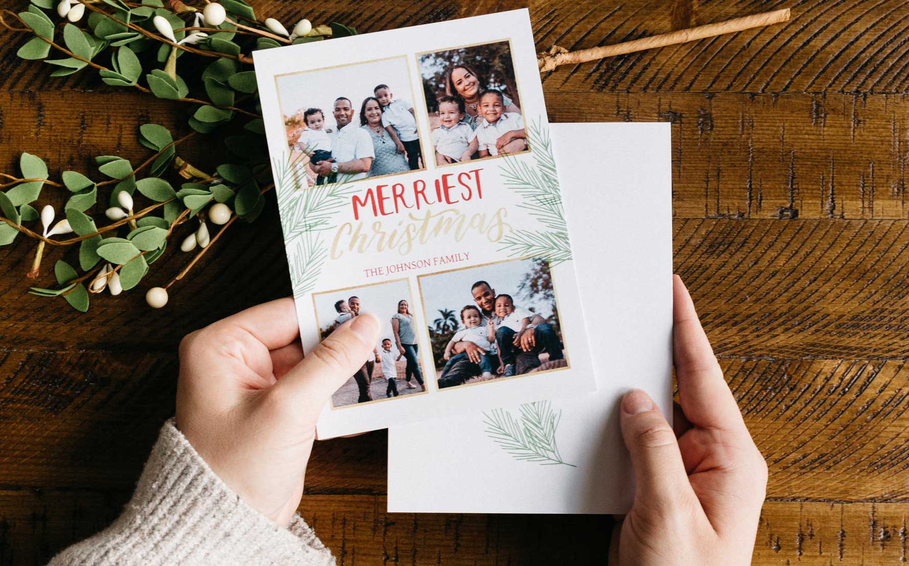 Photo Christmas card design example