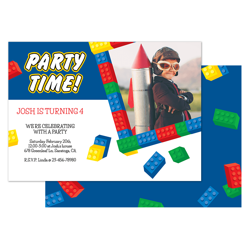 lego birthday invitation