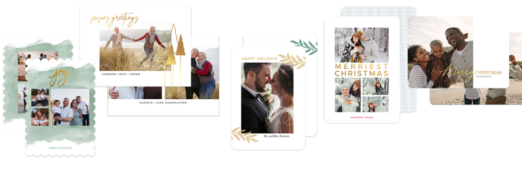 cheap foil holiday cards