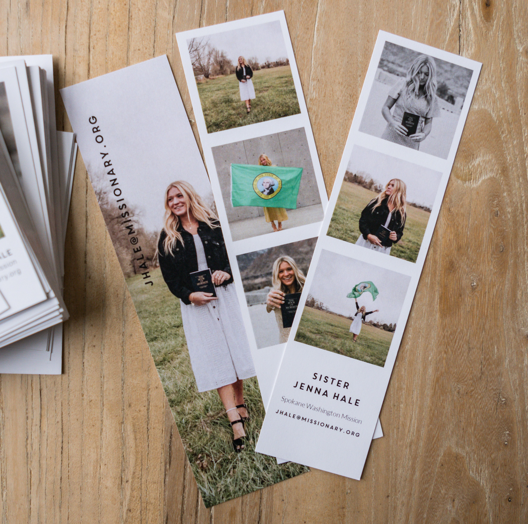 Contact Cards using Retro Prints and Photo Strips
