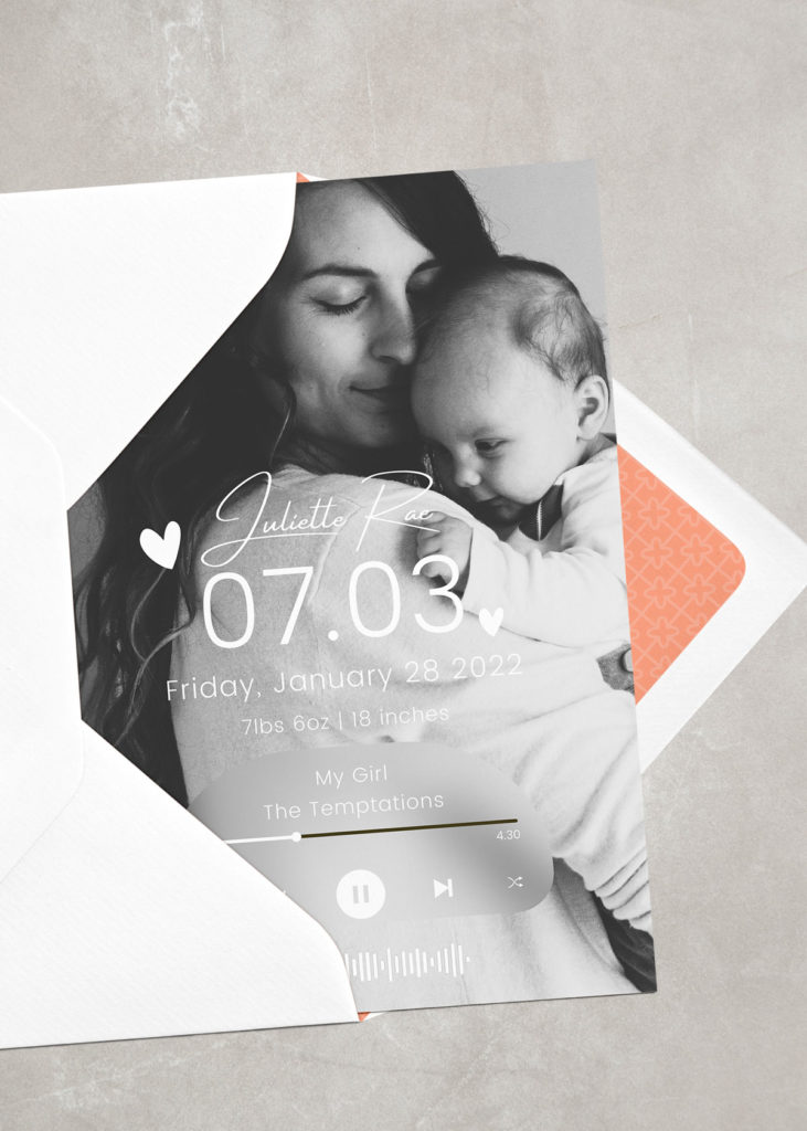 Create an Interactive Birth Announcement or Save The Date Card