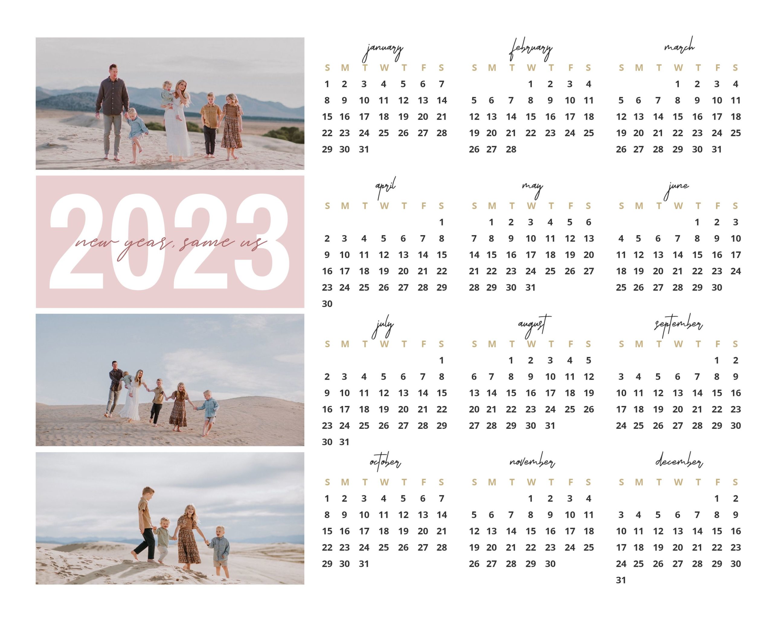 2023 business personalized photo calendar