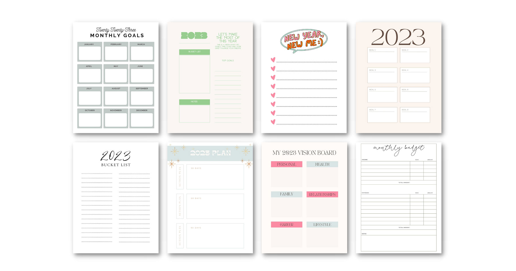 2023 New Year Goals & Free Download