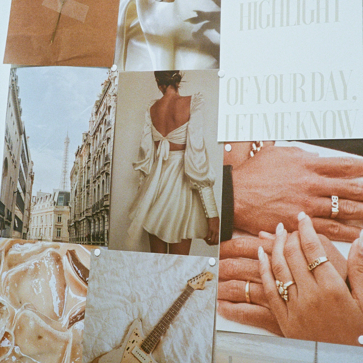 Wedding photo wall collage of couple's photos