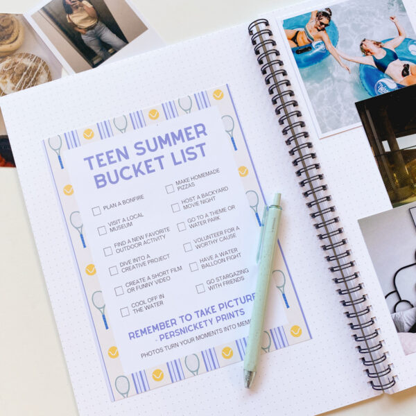 A5 journal with mini photo prints