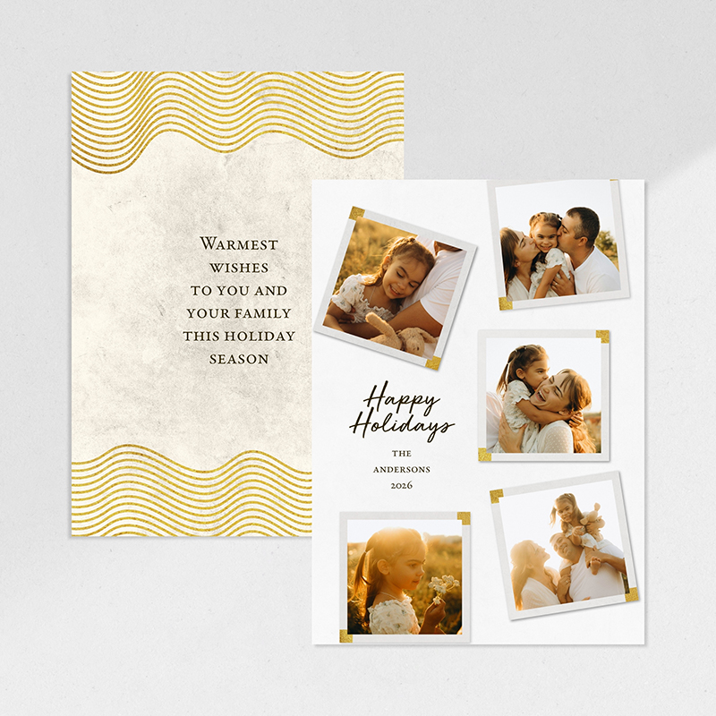 Golden Memories photo Christmas card