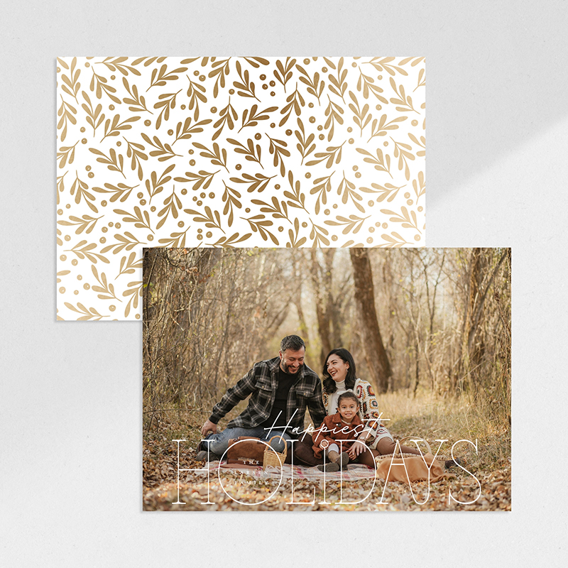 Happiest Holidays photo Christmas card
