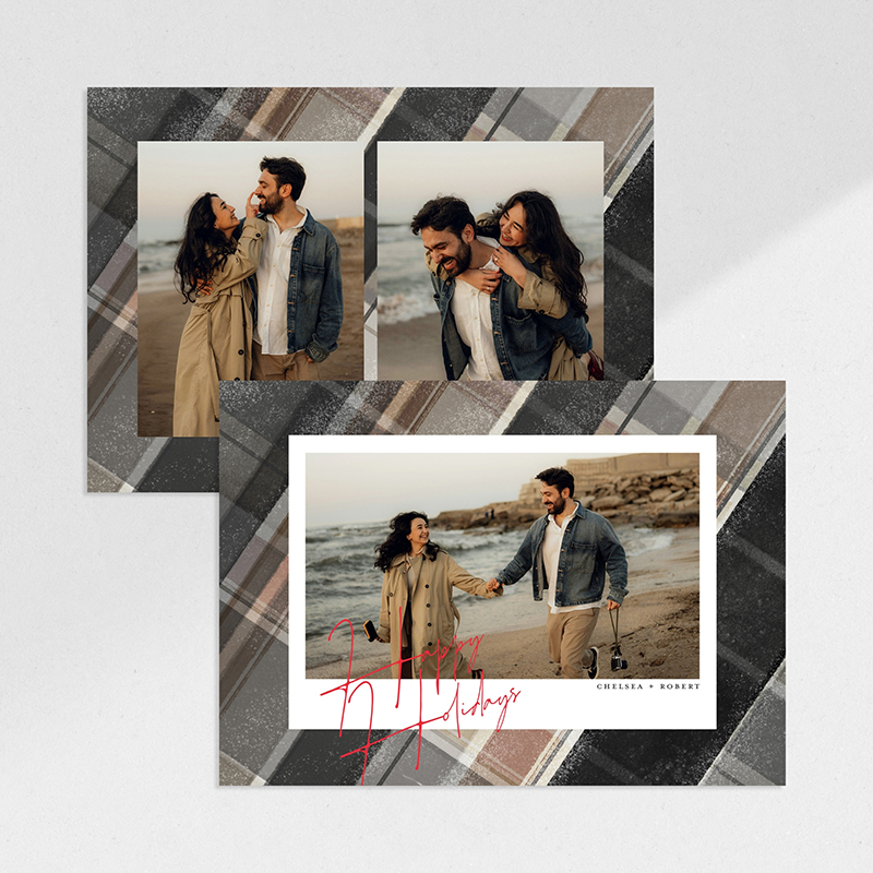 Holiday Plaid photo Christmas card