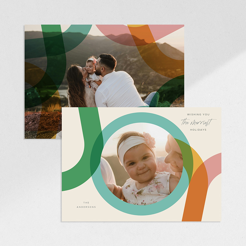 Joyful Circles photo Christmas card
