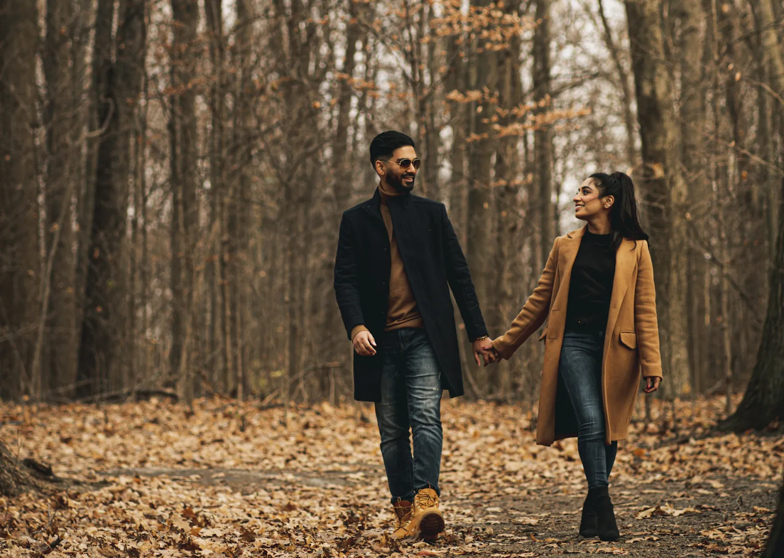 Engagement photo pose idea: Enchanted Forest