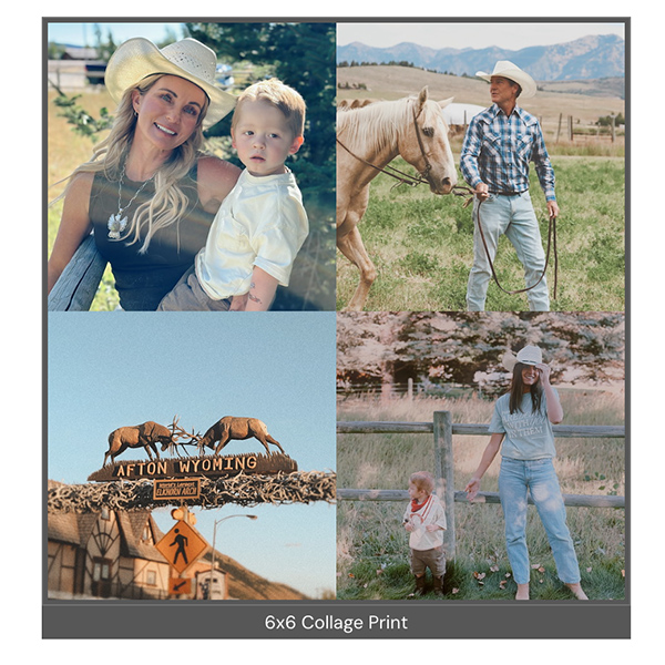 Four 3x3 photographic prints on one 6x6 sheet